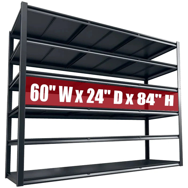 60"W X 84"H Heavy Duty Industrial Garage Shelving,6-Tier Adjustable Storage Shelves for Garage,Warehouse, Basement