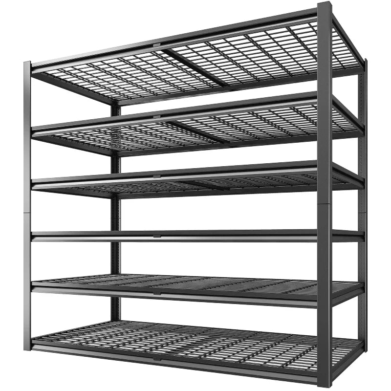 55"W X 84"H 3500LBS Garage Storage Shelves 6-Tier Adjustable Garage Shelving Units for Basement, Warehouse