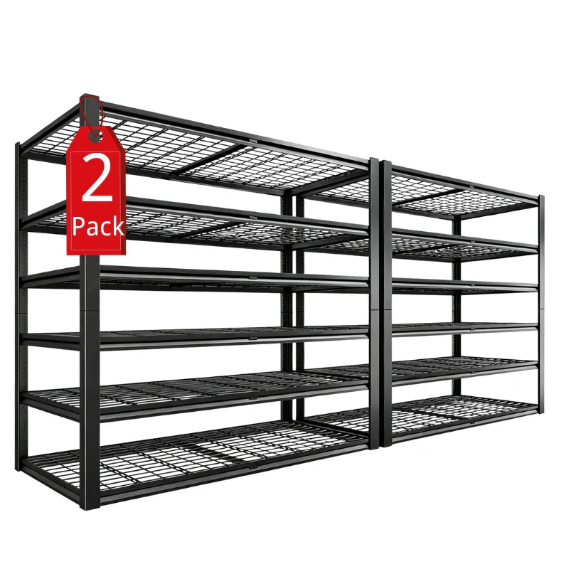 55"W X 84"H 3500LBS Garage Storage Shelves 6-Tier Adjustable Garage Shelving Units for Basement, Warehouse